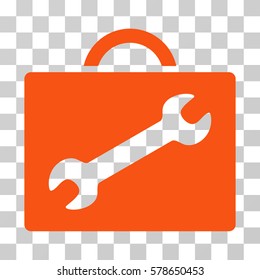 Repair Equipment Case icon. Vector illustration style is flat iconic symbol, orange color, transparent background. Designed for web and software interfaces.