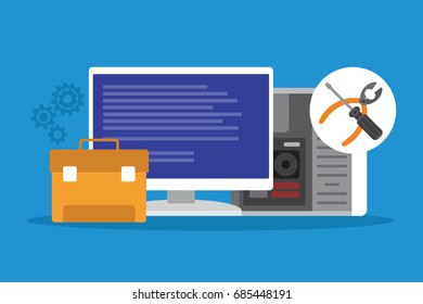 repair error and broken computer service