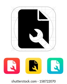 Repair File icon. Vector Illustration.