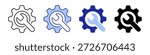 Repair and fix service icon set. Icons tools, gear, wrench, screwdriver, repair instruments. Gears logo line black icon collections. Wheel cogwheel vector. Free installation label product design