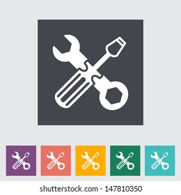 Repair flat icon. Vector illustration EPS.