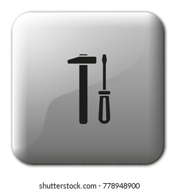 Repair flat vector icon. Mechanic service concept.