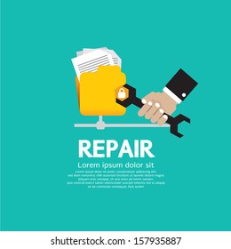 Repair Folder Vector Illustration EPS10