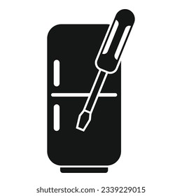 Repair fridge icon simple vector. Electric service. Cooler gear