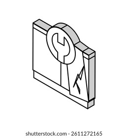 repair furniture isometric icon vector. repair furniture sign. isolated symbol illustration