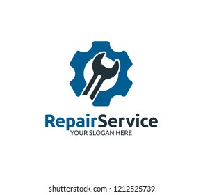 Simple Clean Home Repair Logo Design Stock Vector (Royalty Free ...