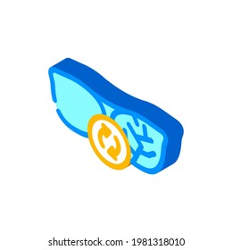 vector de icono isométrico de gafas de reparación. señal de gafas de reparación. ilustración de símbolo aislado