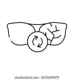 repair glasses line icon vector. repair glasses sign. isolated contour symbol black illustration