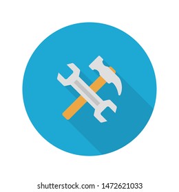 repair glyph flat vector icon