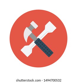 repair glyph flat vector icon