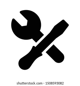 repair glyph flat vector icon