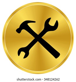Repair - gold vector icon