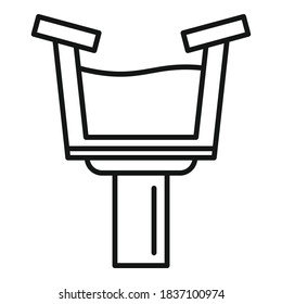 Repariere das Rinnsymbol. Rahmenreparaturrinnen, Vektorsymbol für Webdesign einzeln auf weißem Hintergrund