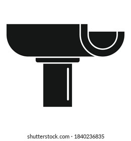 Repariere das Rinnsymbol. Einfache Illustration von Reparaturrinne, Vektorsymbol für Webdesign einzeln auf weißem Hintergrund