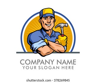 Repair Hammer Man Person Figure Image Vector