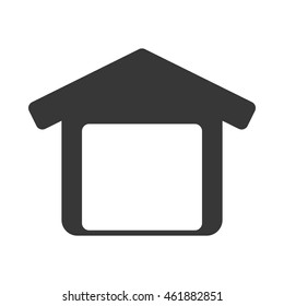 Repair and home concept represented by garage icon. Isolated and flat illustration