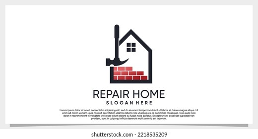 Repair Home logo design simple concept Premium Vector Part 2