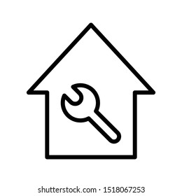 repair home thin line vector icon