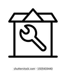repair home thin line vetor icon