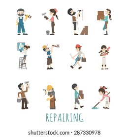 Repair house , eps10 vector format