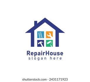 Repair House logo design	illustration