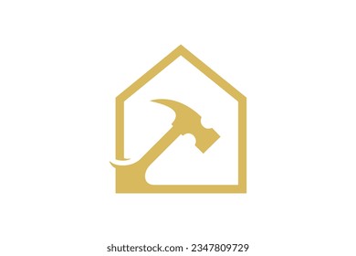 Repair house logo vector with unique concept Premium Vector