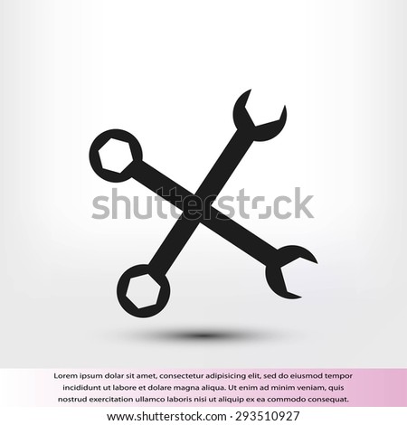 Similar – Image, Stock Photo Two wrench large and small with price tag purple background