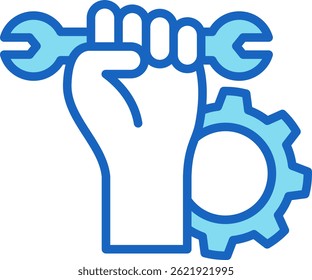Reparar ilustração de vetor azul do ícone