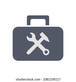 Repair icon. Repair center. Instrumentation for repair work. Toolbox icon.Briefcase Tool