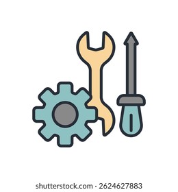 repair icon collection .design style with background