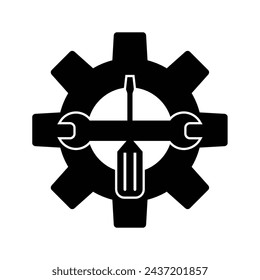 repair icon design. mechanical system setting sign and symbol.