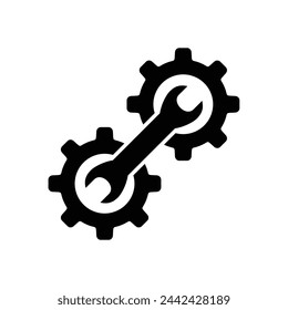 repair icon design. mechanical system setting sign and symbol.