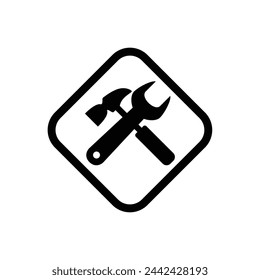repair icon design. mechanical system setting sign and symbol.