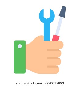 Icono de reparación de diseño plano Ilustración vectorial