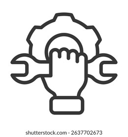 Repair Icon Lineal Style Vector Illustration
