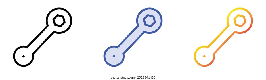repair icon. Linear, Blue Fill and Gradient Style Design Isolated On White Background