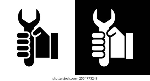 Logotipo lineal del icono de reparación aislado