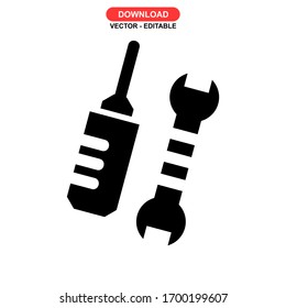 repair icon or logo isolated sign symbol vector illustration - high quality black style vector icons
