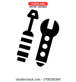 repair icon or logo isolated sign symbol vector illustration - high quality black style vector icons
