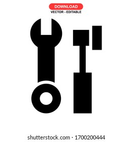 repair icon or logo isolated sign symbol vector illustration - high quality black style vector icons
