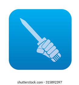 Repair icon on blue button background,clean vector