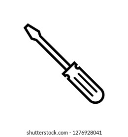Repair icon. screwdriver icon. Settings icon isolated
