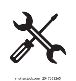 Repair icon Screwdriver icon vector tools icon symbol isolated