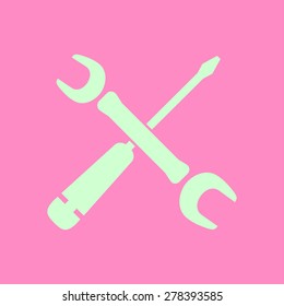 Repair Icon. Service  simbol. Tools singn. Flat design style.