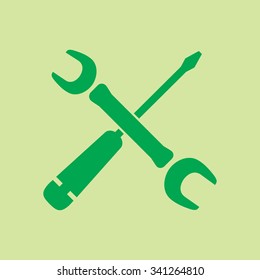 Repair Icon. Service  simbol. Tools singn. Flat design style.