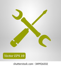 Repair Icon. Service  simbol. Tools singn. Flat design style.