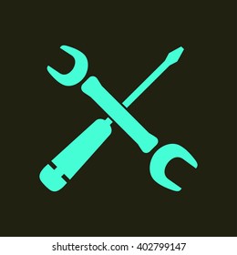 Repair Icon. Service  simbol. Tools singn. Flat design style.