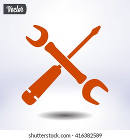 Repair Icon. Service  simbol. Tools singn. Flat design style.