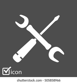 Repair Icon. Service  simbol. Tools singn. Flat design style.