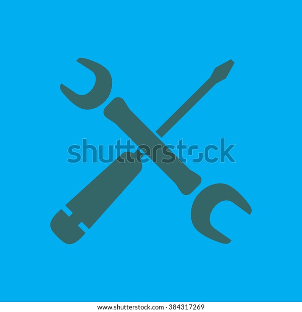 Repair Icon. Service  simbol. Tools singn. Flat\
design style.